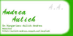 andrea aulich business card